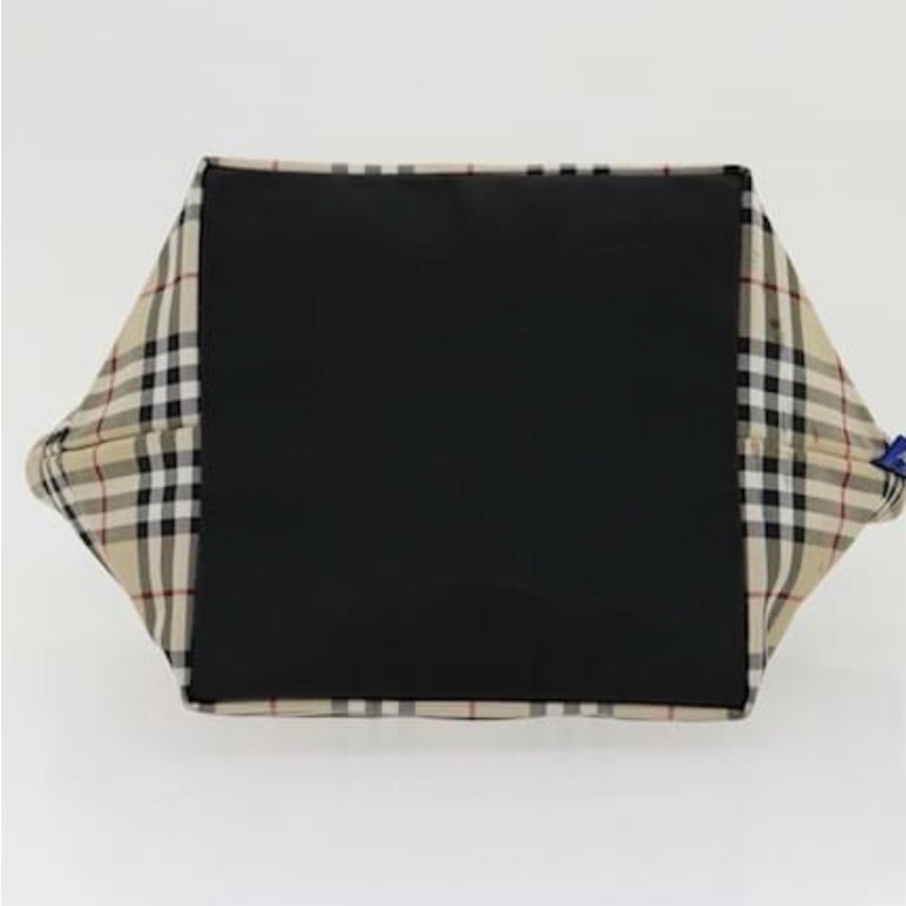 Burberry Beige Check Mini Tote with Black Handles - Picture 4 of 6